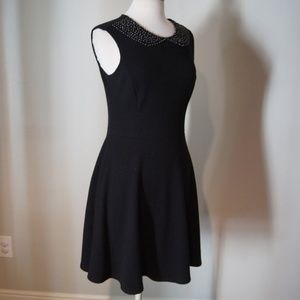 Maison Jules, fit and flare, beaded collar dress